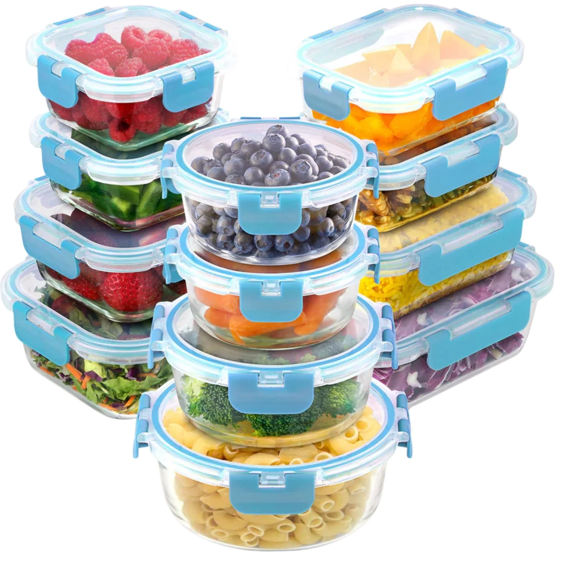 12 Piece Glass Food Storage Containers - Image 2