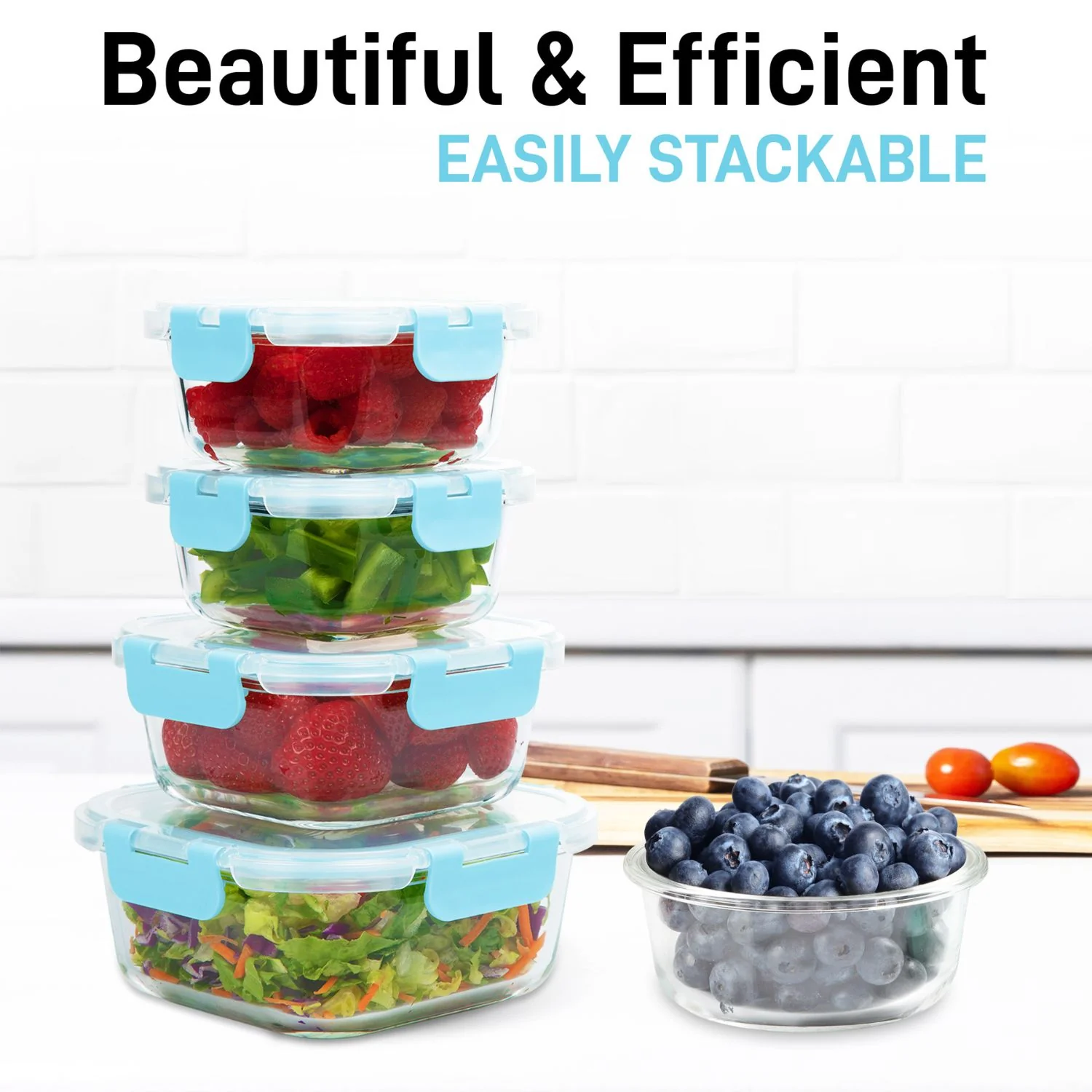12 Piece Glass Food Storage Containers - Image 4