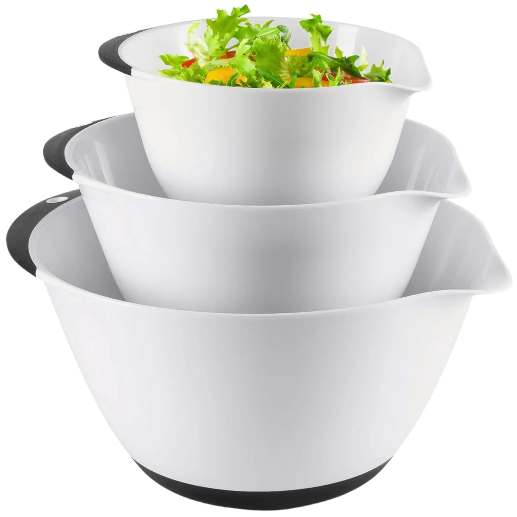 3-Piece Plastic Mixing Bowl Set
