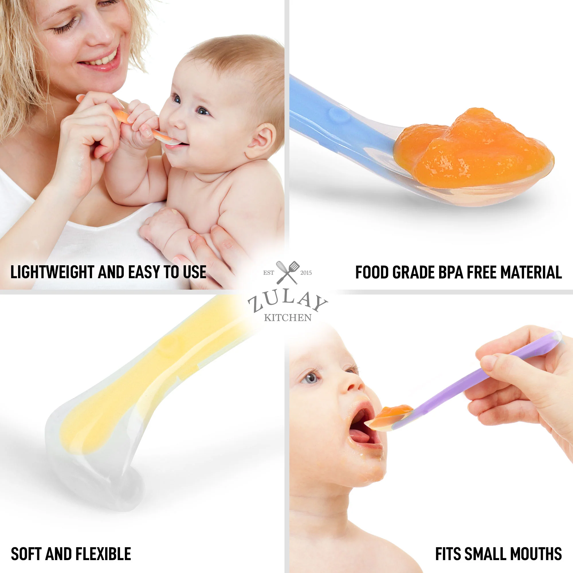 Soft Silicone Baby Spoon Set – 6 Pack - Image 6