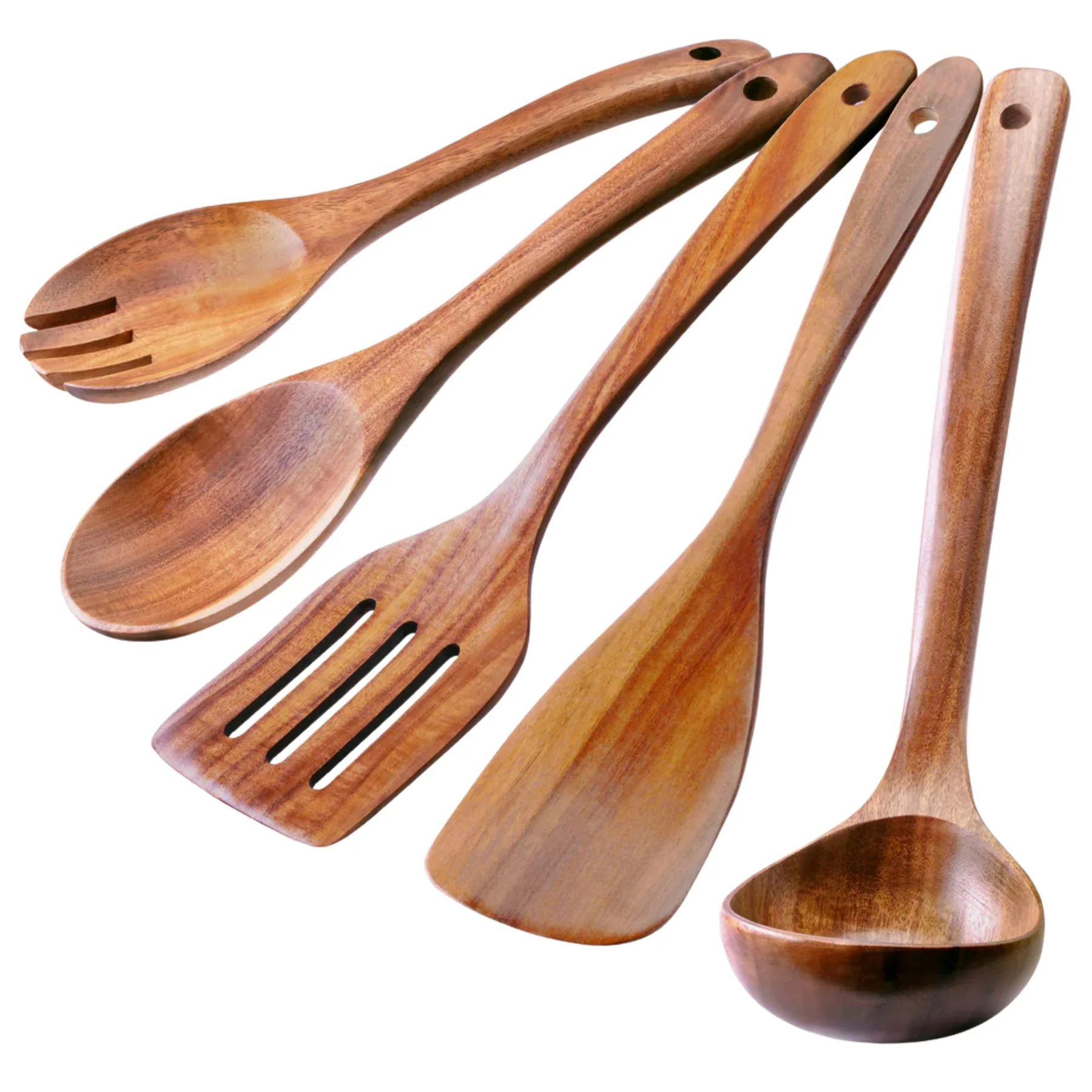 Teak Wood Utensils Set - Image 5