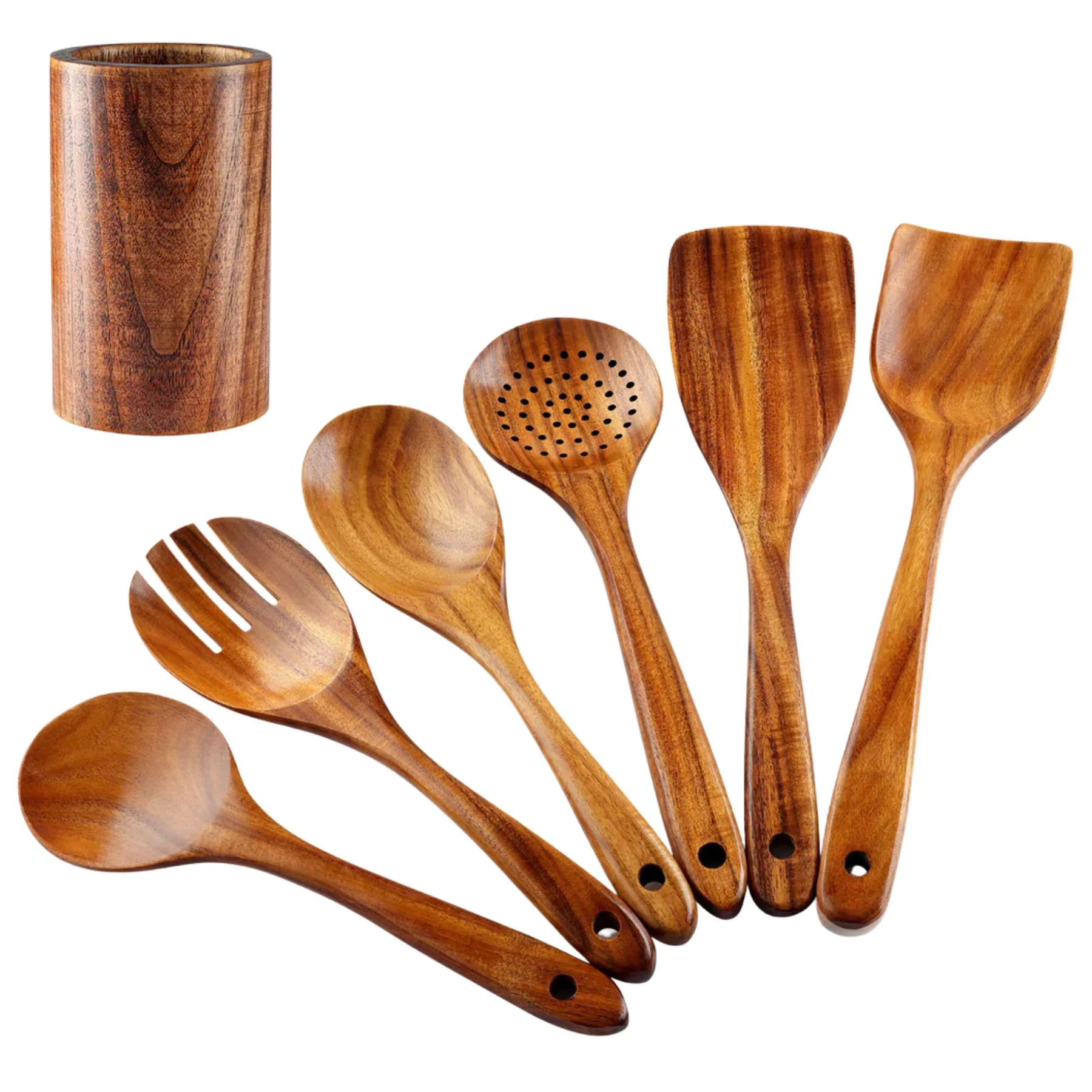 Teak Wood Utensils Set - Image 6