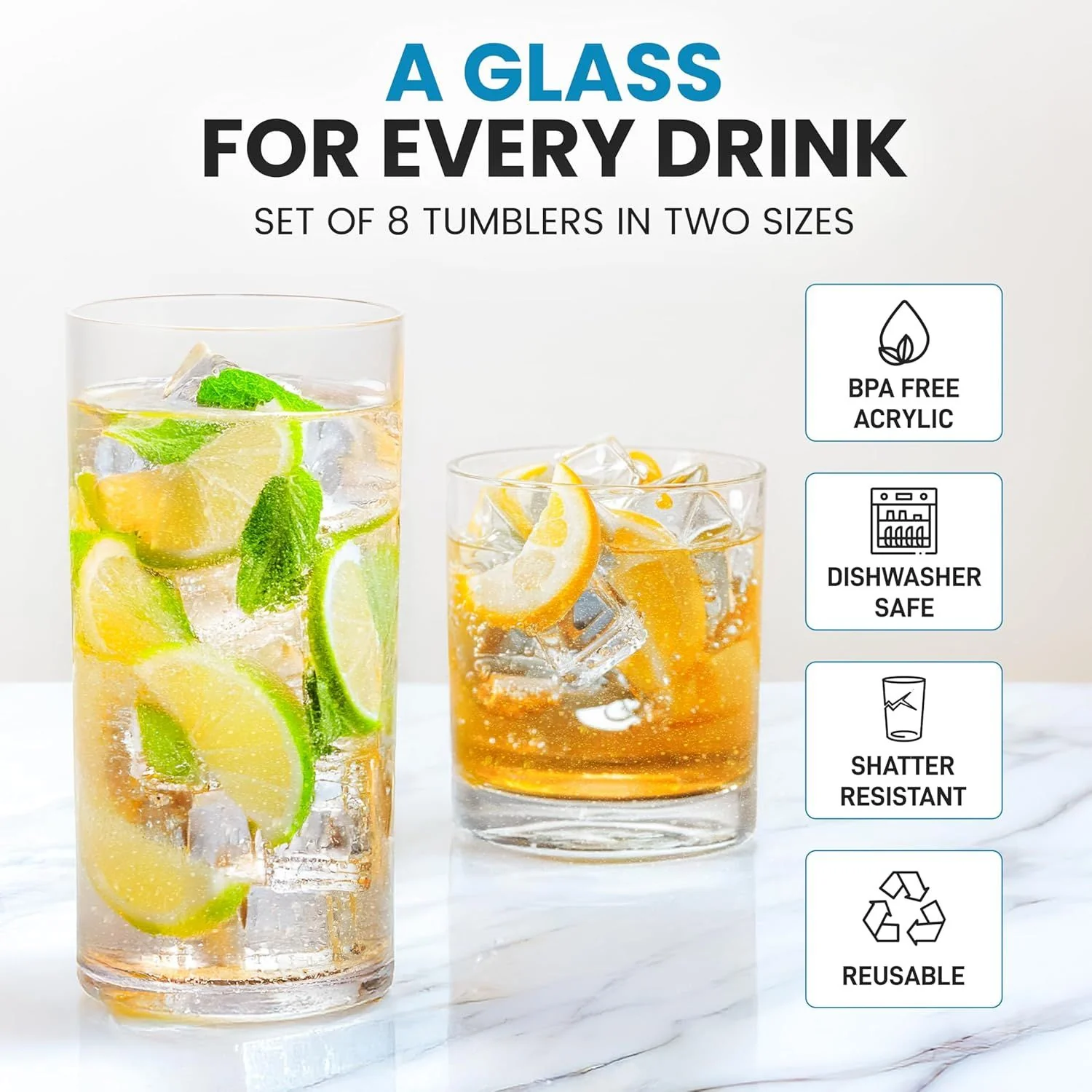 Acrylic Glasses Drinkware - Image 4